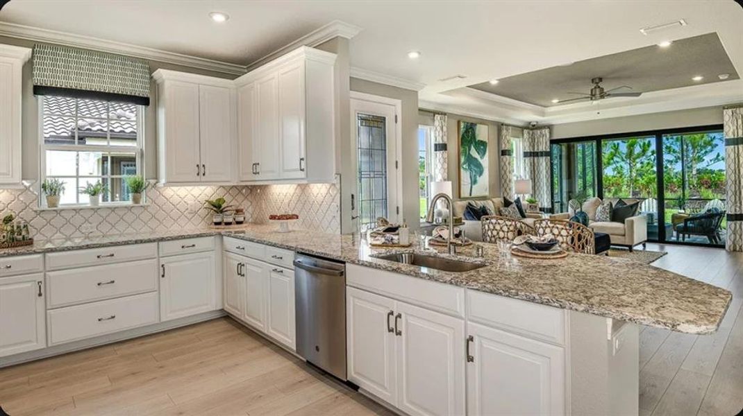 Furnished interior view inside a new home in Esplanade at Azario Lakewood Ranch, Bradenton (Image 11).