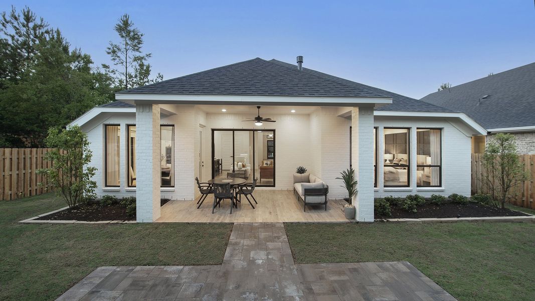 Representative exterior photo of a completed home built from the 2737C by Perry Homes in Colton 55', Todd Mission, TX (Image 12). Representative exterior photo of a completed home built from the 2737C by Perry Homes in Colton 55', Todd Mission, TX (Image 12).