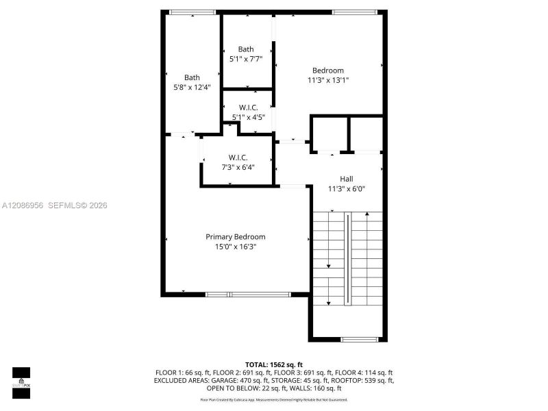 2D floor plan layout of this home in , Miami, FL (Image 4).