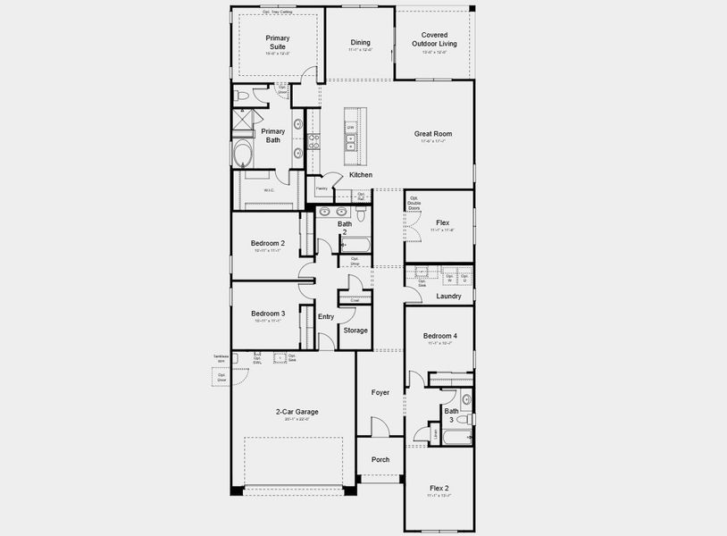 2D floor plan layout for the Charter by Taylor Morrison in Saddleback, Peoria, AZ (Image 3). 2D floor plan layout for the Charter by Taylor Morrison in Saddleback, Peoria, AZ (Image 3).