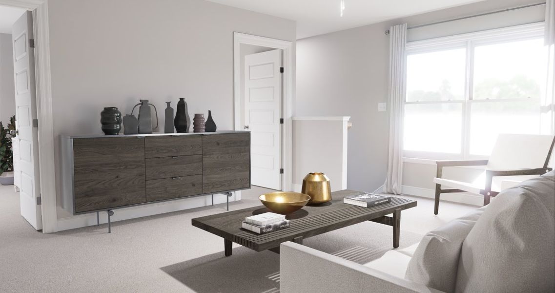 Virtually staged rendering - features may vary. Spacious Bonus Room