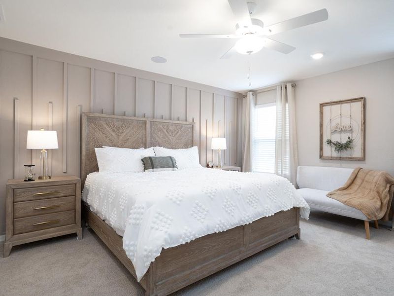 Find rest and relaxation in your spacious, private owner`s suite - Magnolia townhome by Highland Homes