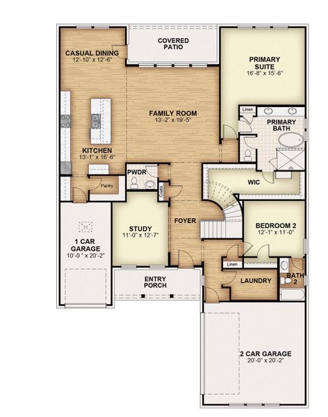 2D floor plan layout for the Louis - 70 ft Home Site by Rockwell Homes in Nelson Lake Estates, Rockwall, TX (Image 5). 2D floor plan layout for the Louis - 70 ft Home Site by Rockwell Homes in Nelson Lake Estates, Rockwall, TX (Image 5).