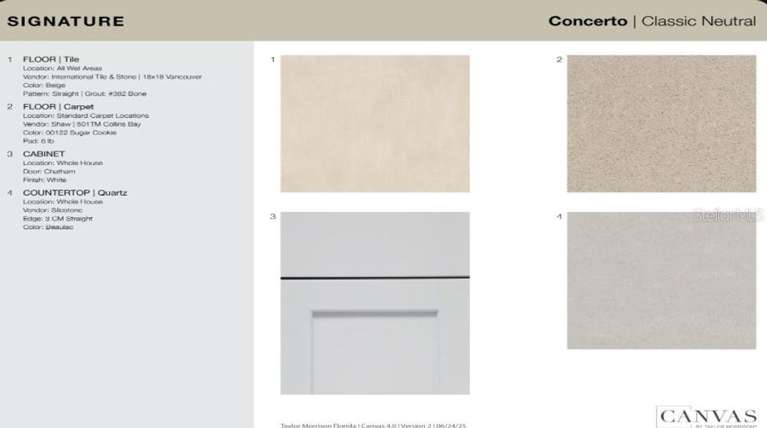 Sample of building materials used in homes in The Towns at Firethorn, Parrish (Image 10).