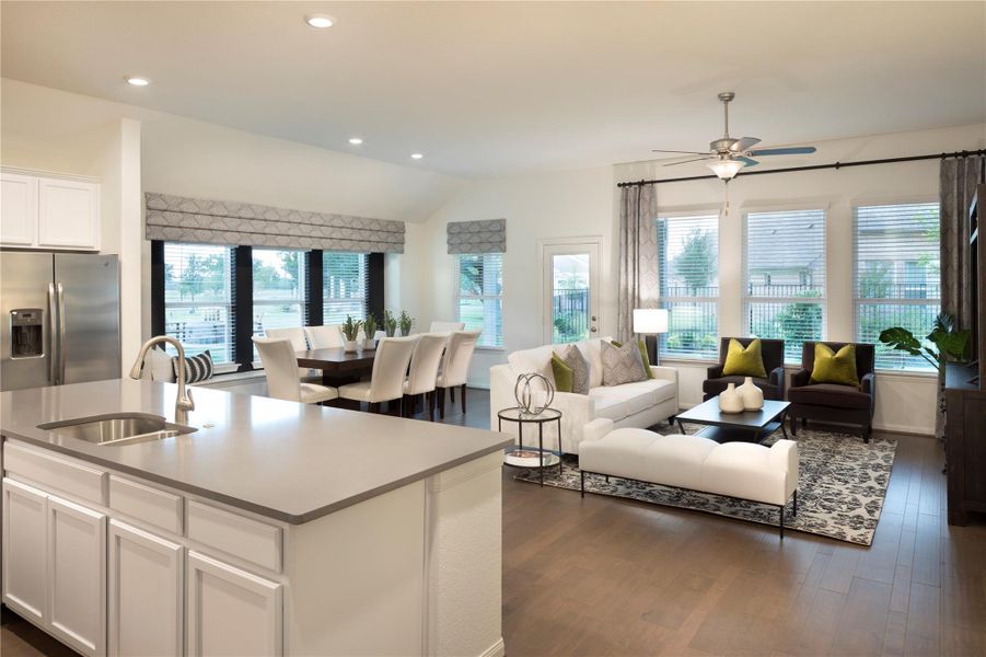 Furnished interior view inside a new home in Lively Ranch: Brookstone Collection, Georgetown (Image 4).