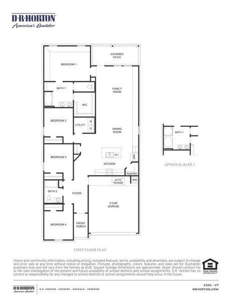 2D floor plan layout for the Plan by D.R. Horton in Watermark, Alvin, TX (Image 3). 2D floor plan layout for the Plan by D.R. Horton in Watermark, Alvin, TX (Image 3).