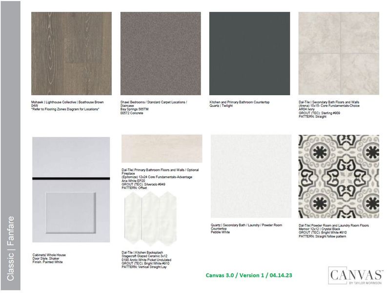 Sample of building materials used in homes in Parkside on the River 60s, Georgetown (Image 22).