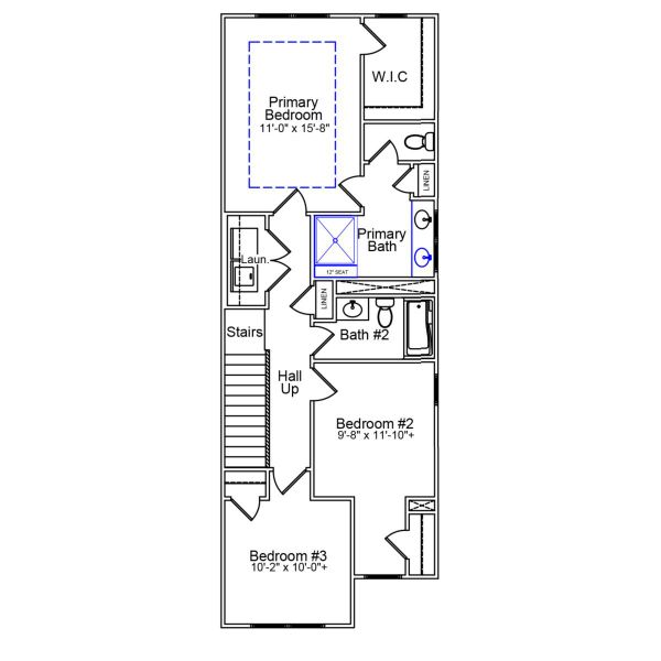 2D floor plan layout of this home in Nichols Landing, Charlotte, NC (Image 3).