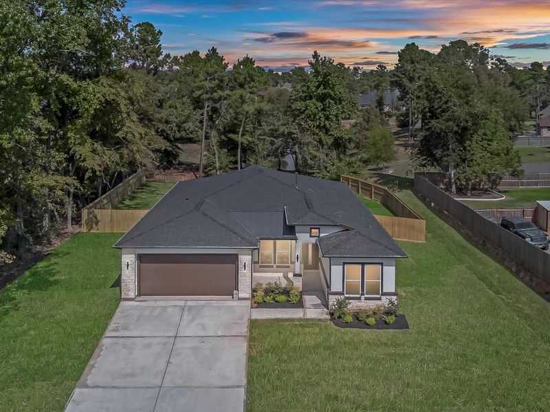 2 car garage with extended driveway