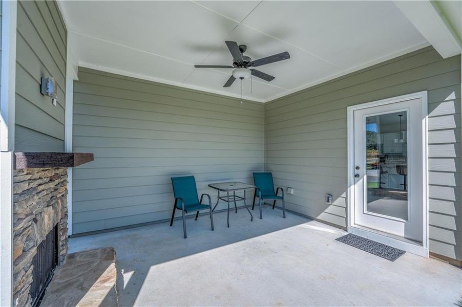 Exterior details and patio area of a home in , Lula (Image 29).