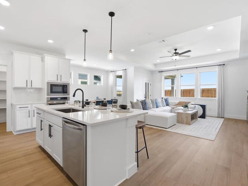 Furnished interior view inside a new home in Mercer Meadows, Royse City (Image 9).