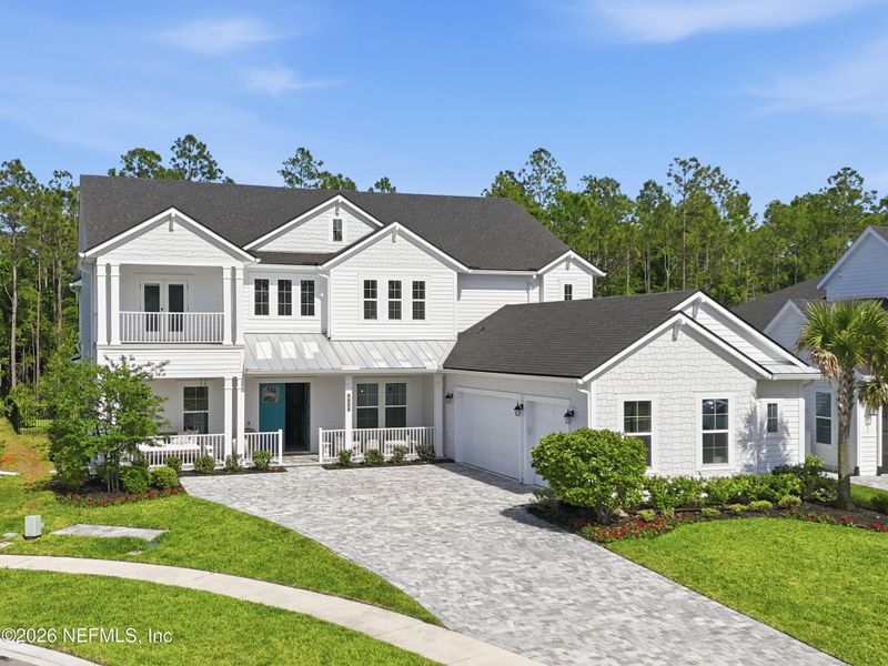 Front exterior of a new home in , Ponte Vedra, FL, highlighting curb appeal (Image 29).