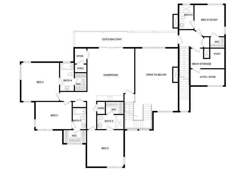 2nd level floor plan