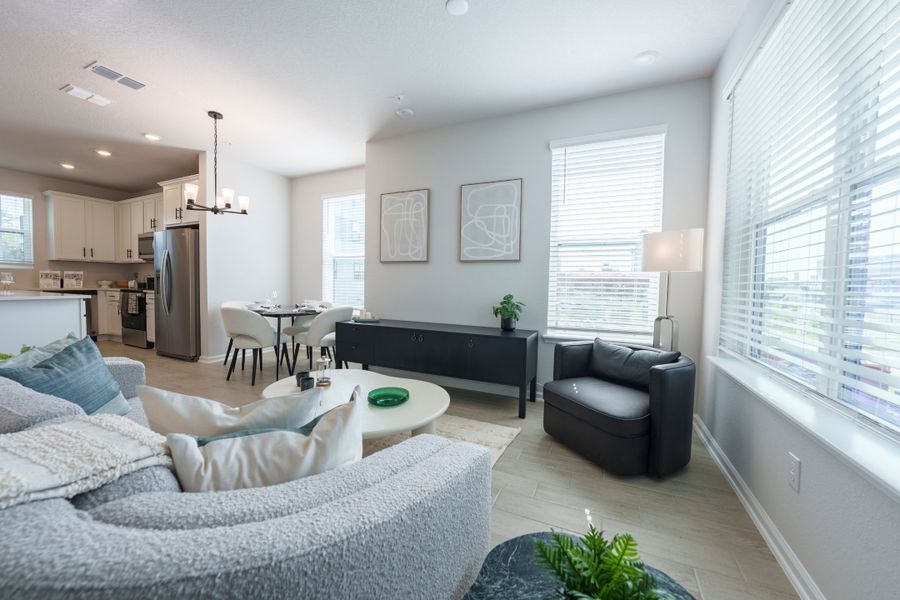 Representative furnished interior of a home built from the Iris by Breeze Homes in Johnson Commons, Jacksonville (Image 8). Representative furnished interior of a home built from the Iris by Breeze Homes in Johnson Commons, Jacksonville (Image 8).