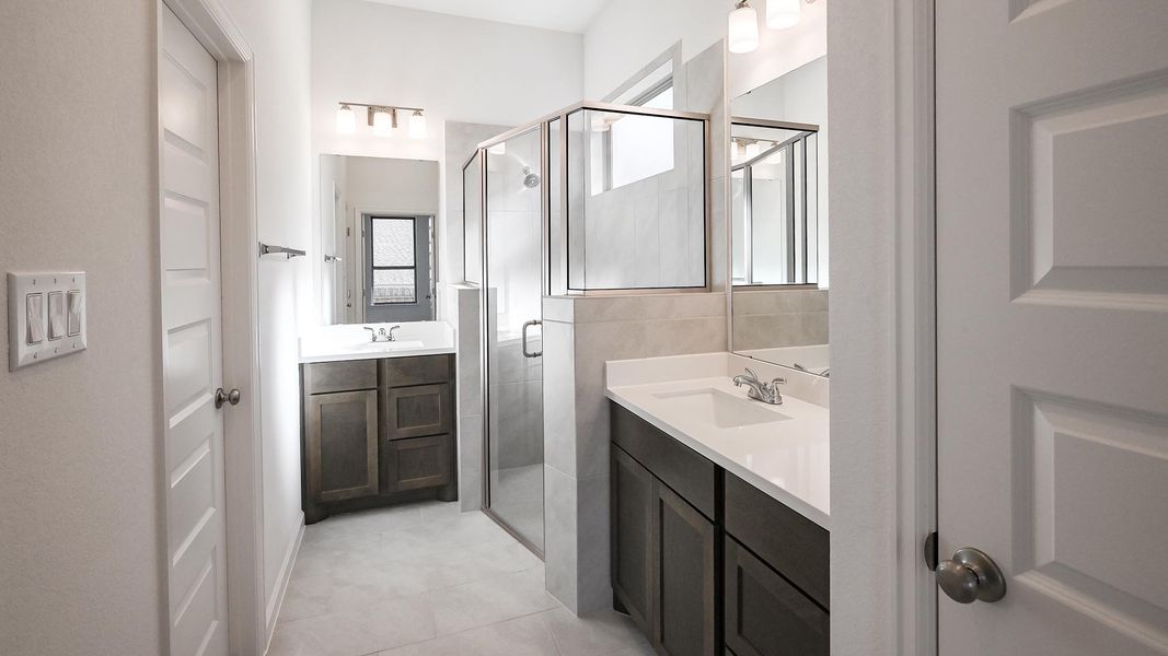 Furnished interior view inside a new home in Crosswinds 40', Kyle (Image 5).