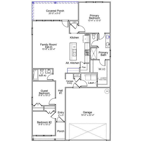 2D floor plan layout of this home in Hainer Place, Conway, SC (Image 2). 2D floor plan layout of this home in Hainer Place, Conway, SC (Image 2).
