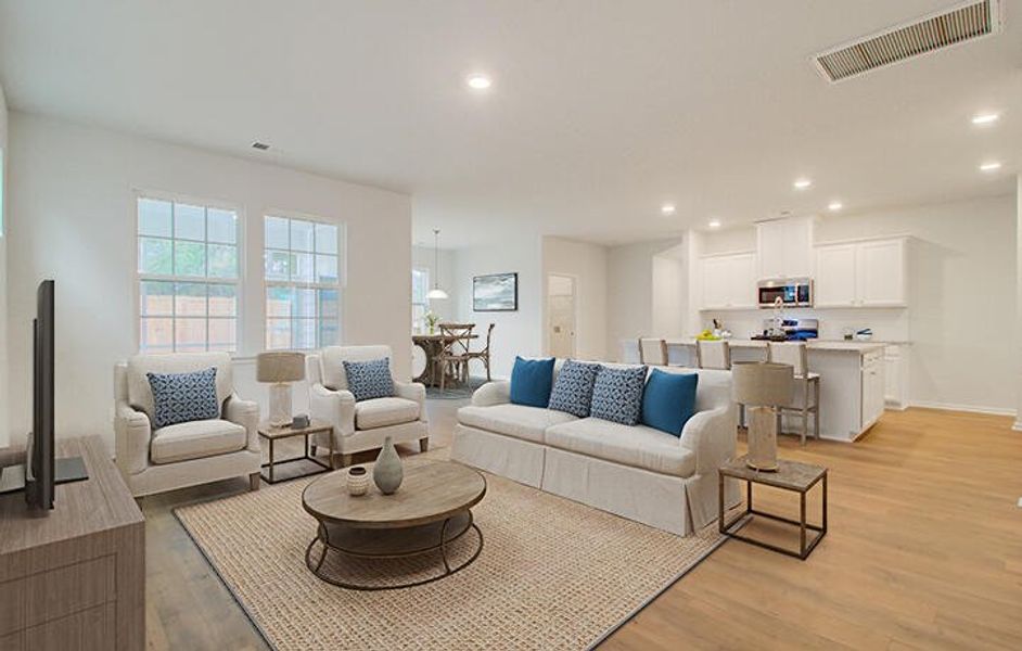 Furnished interior view inside a new home in Sweetgrass at Summers Corner, Summerville (Image 5).