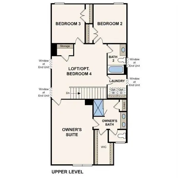2D floor plan layout of this home in Sherwood Square, Flowery Branch, GA (Image 4).