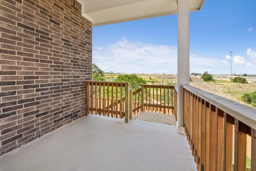 Exterior details and patio area of a home in Mayfair - Select Garden Series, New Braunfels (Image 3). Exterior details and patio area of a home in Mayfair - Select Garden Series, New Braunfels (Image 3).