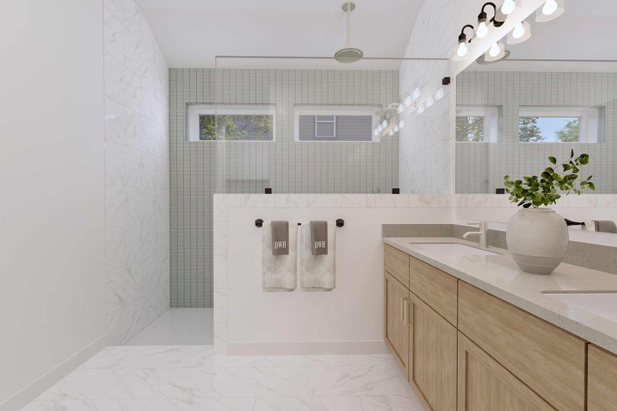 Representative furnished interior of a home built from the The Banyan by David Weekley Homes in Beacon Point at Lago Mar 50’ Homesites, Texas City (Image 3).