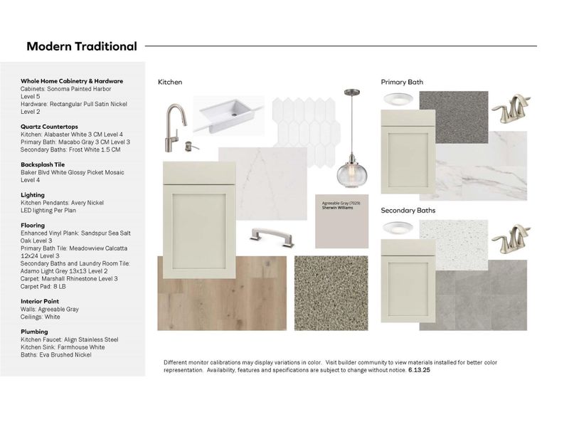 Designer selections for this home