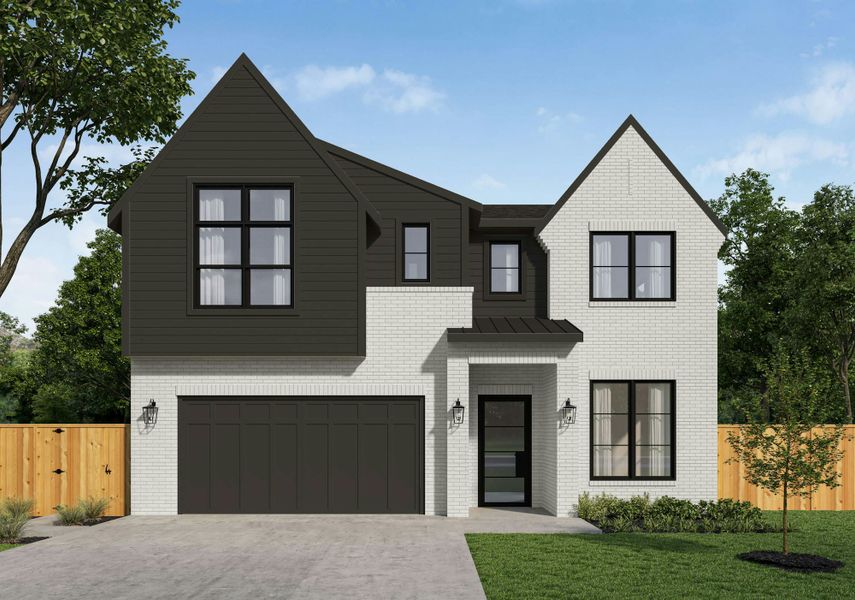 Front exterior of a new home in , Houston, TX, highlighting curb appeal (Image 1). Front exterior of a new home in , Houston, TX, highlighting curb appeal (Image 1).