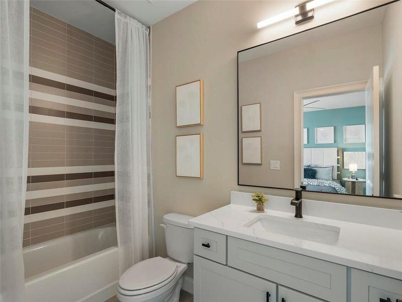 Furnished interior view inside a new home in , Suwanee (Image 11).