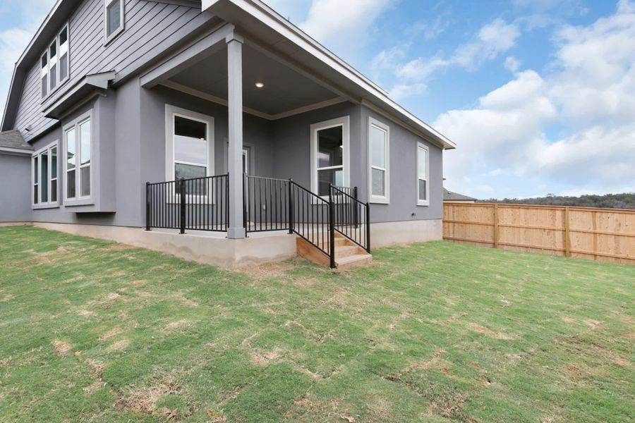 Exterior details and patio area of a home in Nolina, Georgetown (Image 3).