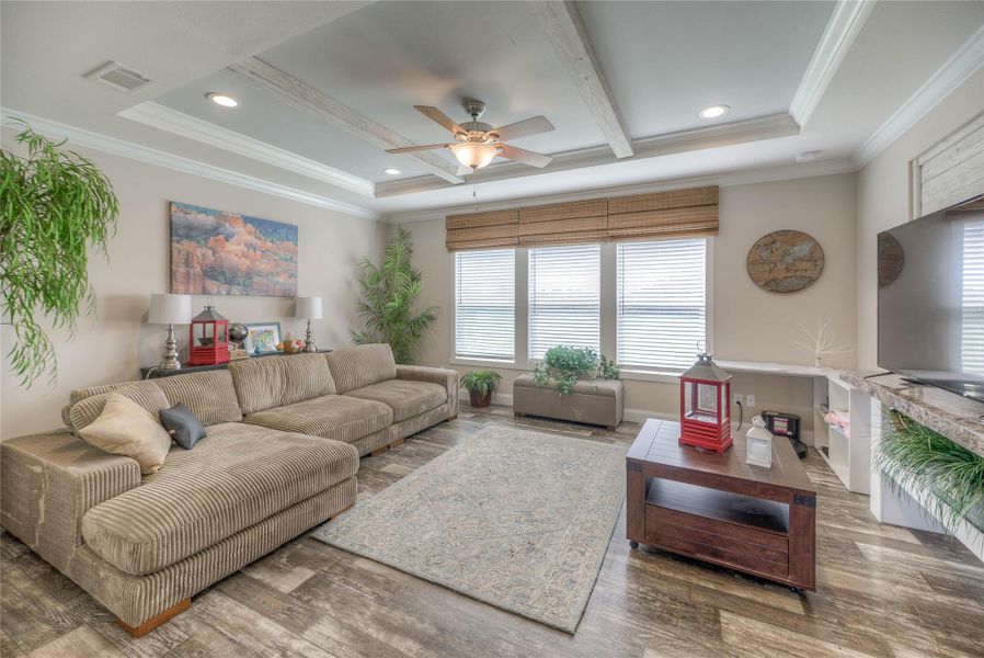 Lots of windows for natural light.