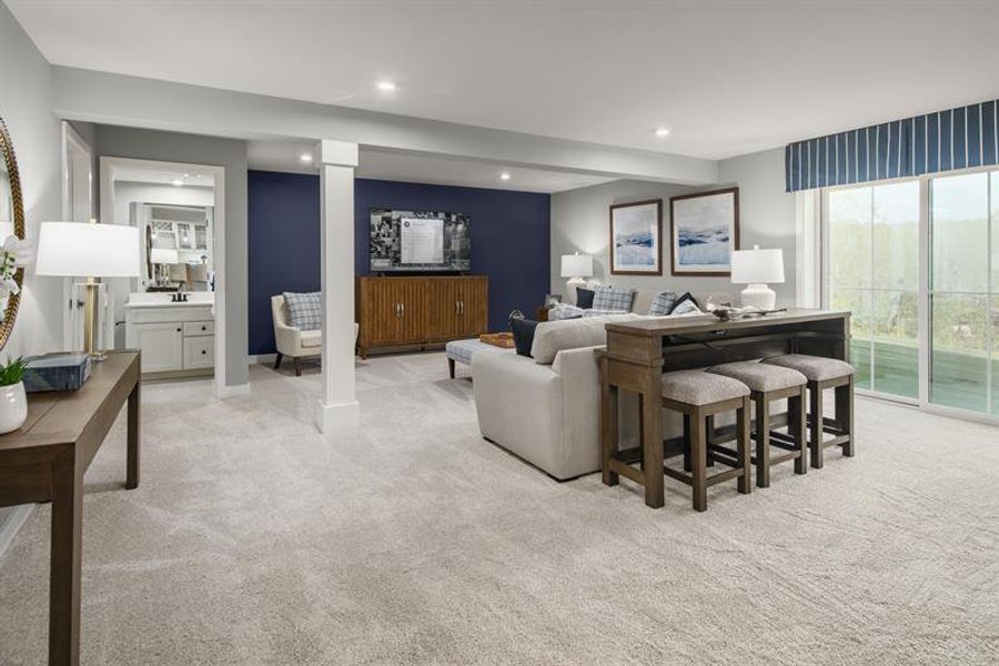 Representative furnished interior of a home built from the Lehigh by Ryan Homes in Stillwood Farms, Easley (Image 23).