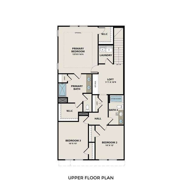 2D floor plan layout of this home in Lake Park Villas, Wylie, TX (Image 47).