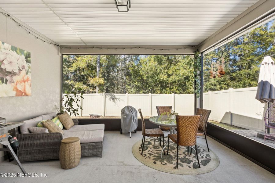 Exterior details and patio area of a home in Wilford Preserve, Orange Park (Image 24). Exterior details and patio area of a home in Wilford Preserve, Orange Park (Image 24).