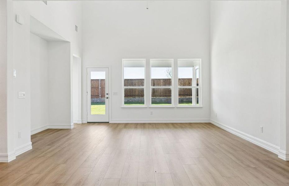 Spacious gathering room with large windows Spacious gathering room with large windows