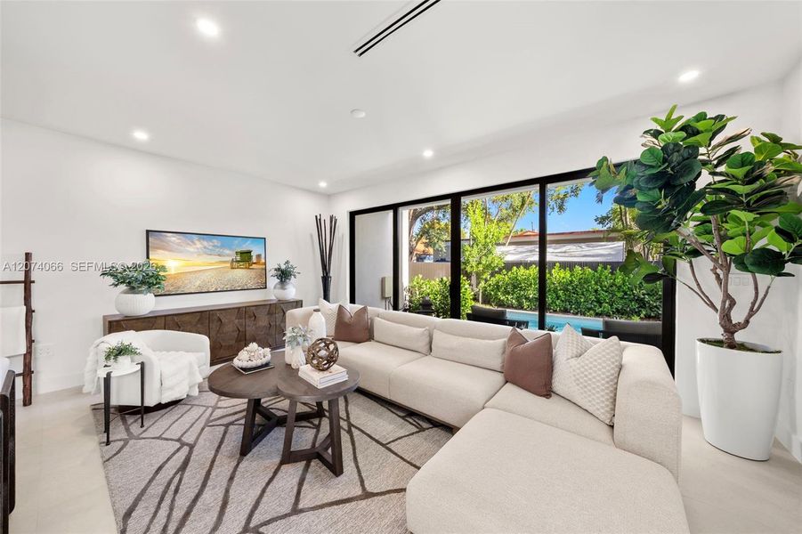 Furnished interior view inside a new home in , Miami (Image 8). Furnished interior view inside a new home in , Miami (Image 8).