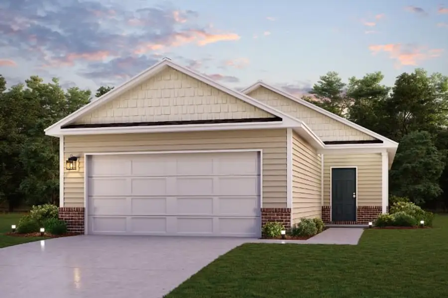Representative exterior photo of a completed home built from the Tadmor by Century Complete in Pinehurst, Dublin, GA (Image 1).