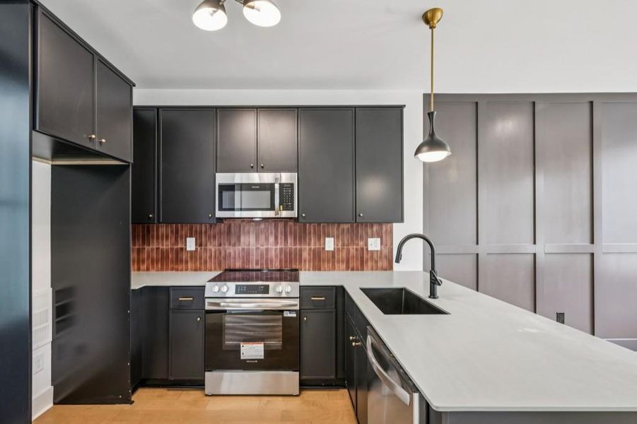 Furnished interior view inside a new home in , Atlanta (Image 9).