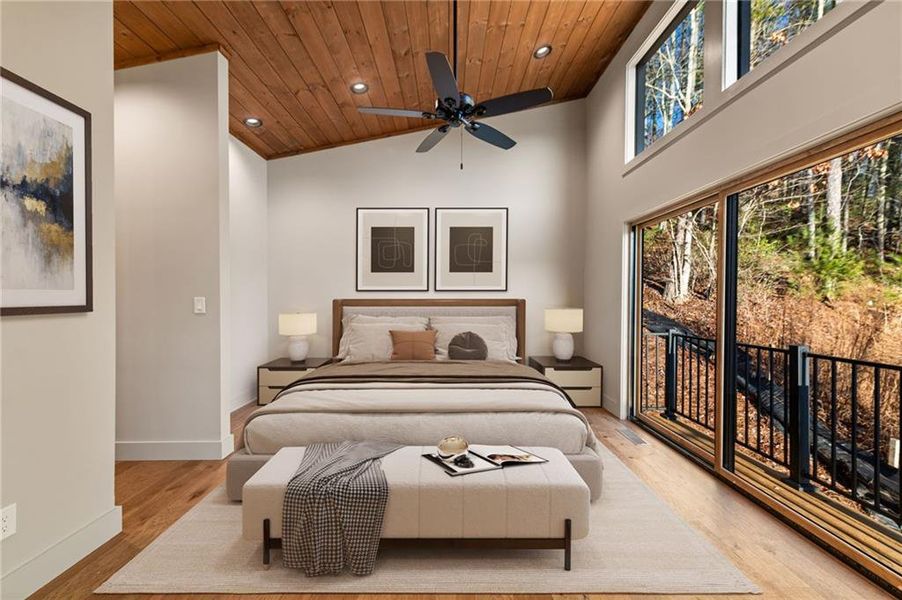 Furnished interior view inside a new home in , Blue Ridge (Image 10).