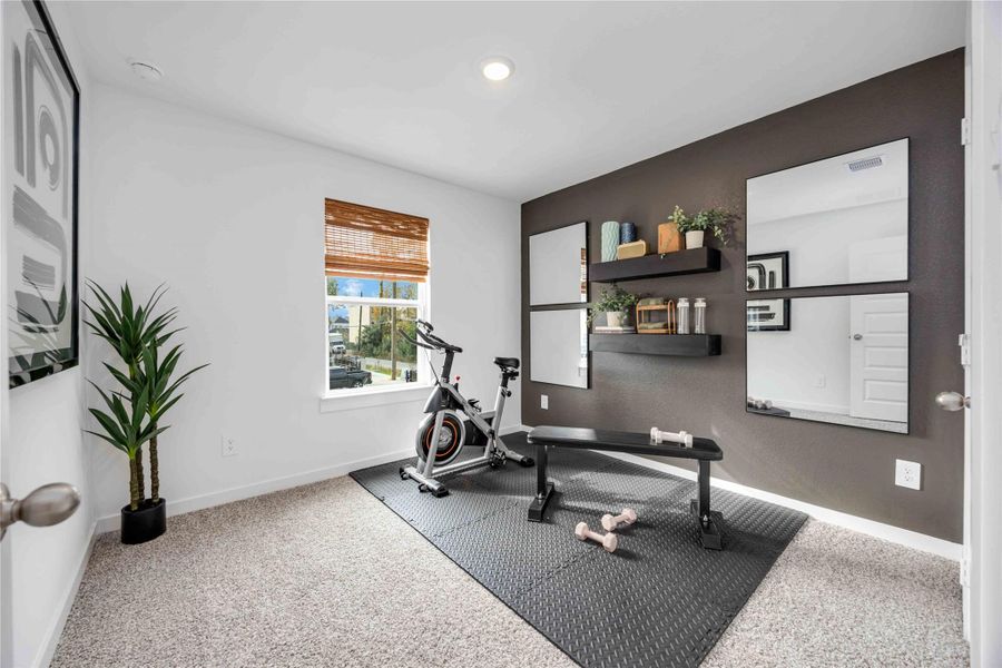 Furnished interior view inside a new home in Mansfield Park, Houston (Image 15). Furnished interior view inside a new home in Mansfield Park, Houston (Image 15).