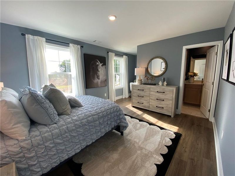 Furnished interior view inside a new home in Estates at Yellow Creek, Cumming (Image 12). Furnished interior view inside a new home in Estates at Yellow Creek, Cumming (Image 12).