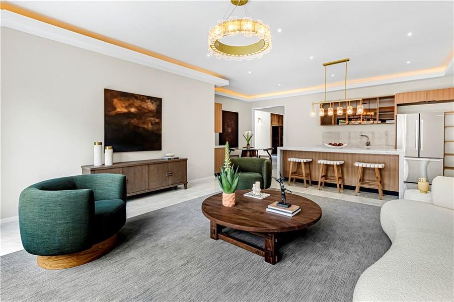 Furnished interior view inside a new home in , Marietta (Image 54).