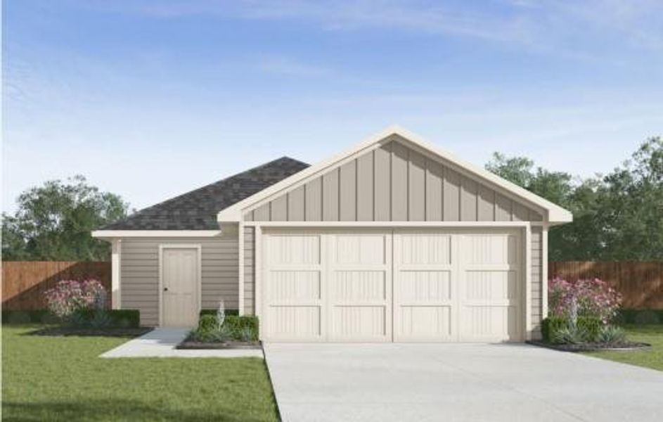 Front exterior of a new home in Garver Heights, Houston, TX, highlighting curb appeal (Image 1). Front exterior of a new home in Garver Heights, Houston, TX, highlighting curb appeal (Image 1).