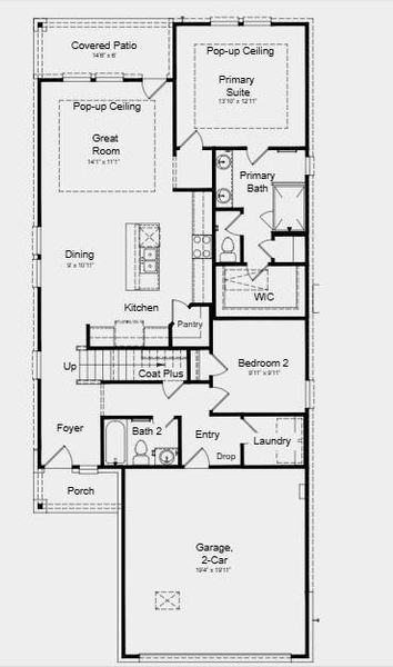 Additional Highlights Include: Shower at downstairs secondary bath, pop-up ceilings at primary suite and great room, and upgraded contemporary mahogany front door. Additional Highlights Include: Shower at downstairs secondary bath, pop-up ceilings at primary suite and great room, and upgraded contemporary mahogany front door.