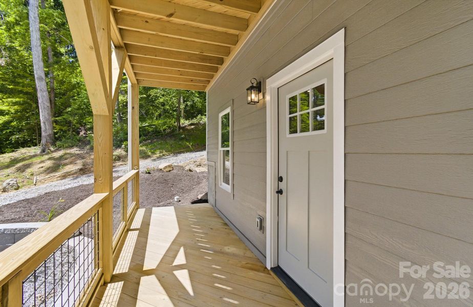 Exterior details and patio area of a home in , Asheville (Image 22). Exterior details and patio area of a home in , Asheville (Image 22).