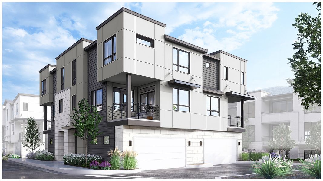 Representative exterior photo of a completed home built from the Conner by Lokal Homes in Lyric at RidgeGate, Lone Tree, CO (Image 2). Representative exterior photo of a completed home built from the Conner by Lokal Homes in Lyric at RidgeGate, Lone Tree, CO (Image 2).