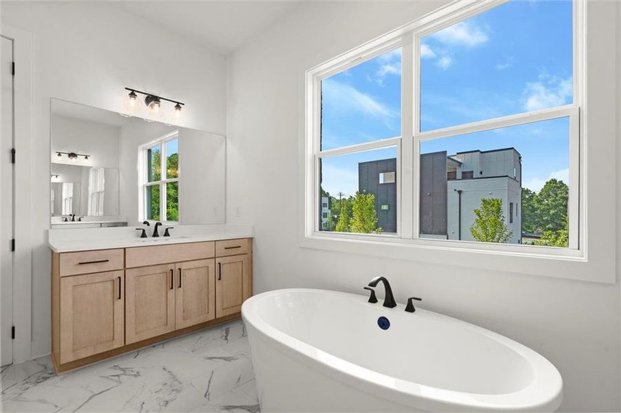 Furnished interior view inside a new home in The Gathering – Alpharetta, Alpharetta (Image 9).