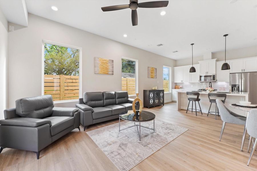 Furnished interior view inside a new home in Blalock Square, Houston (Image 10).