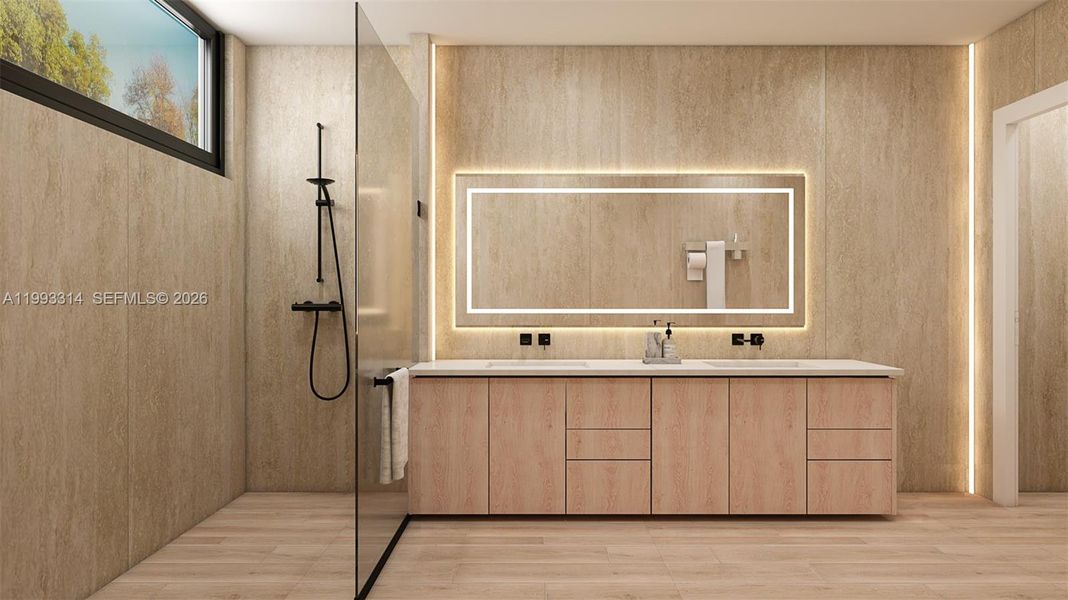 Furnished interior view inside a new home in , Fort Lauderdale (Image 10).