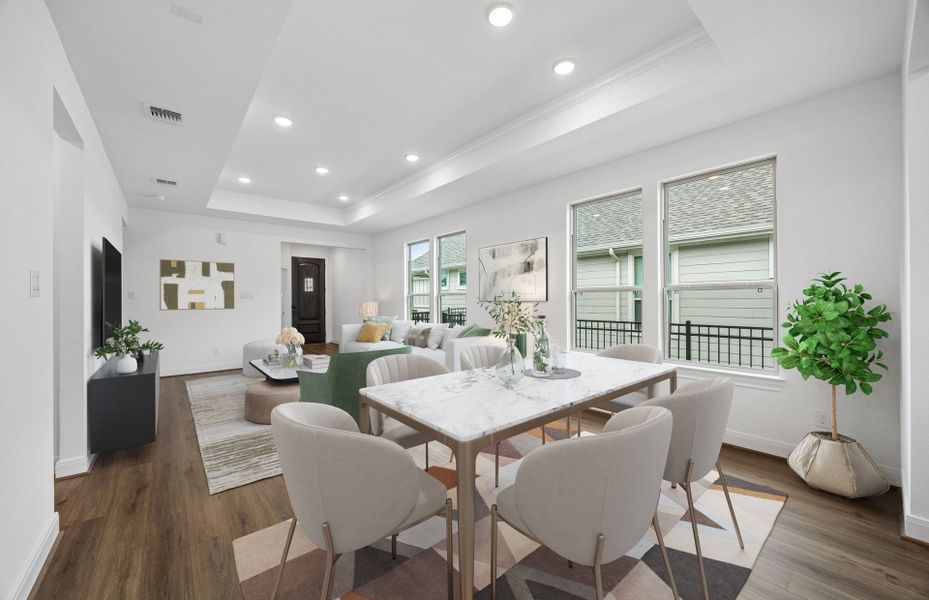Furnished interior view inside a new home in Del Webb in Chambers Creek, Willis (Image 6).