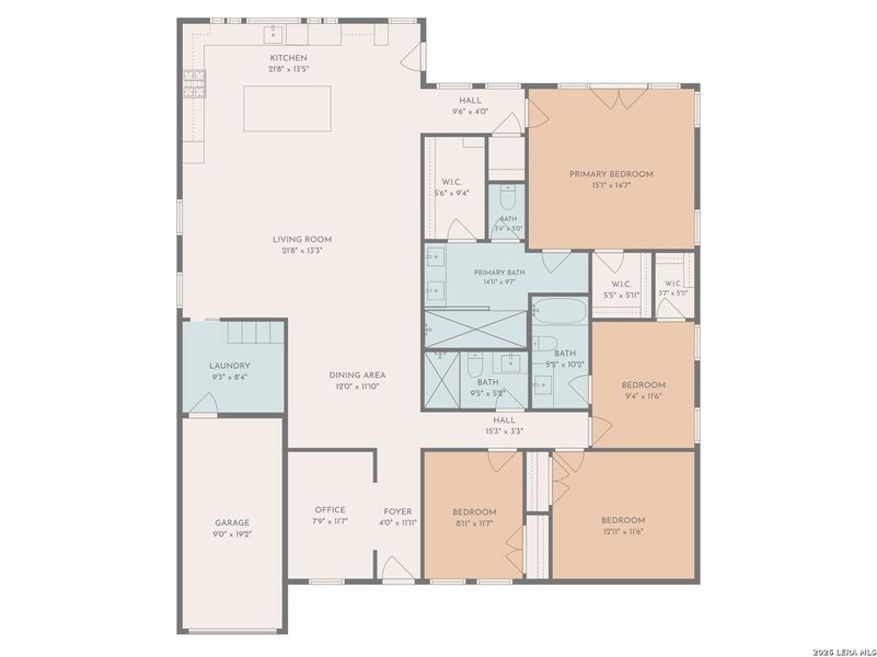 2D floor plan layout of this home in , San Antonio, TX (Image 5).