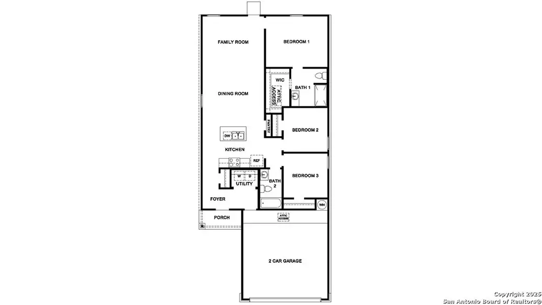2D floor plan layout of this home in Applewood, San Antonio, TX (Image 3).